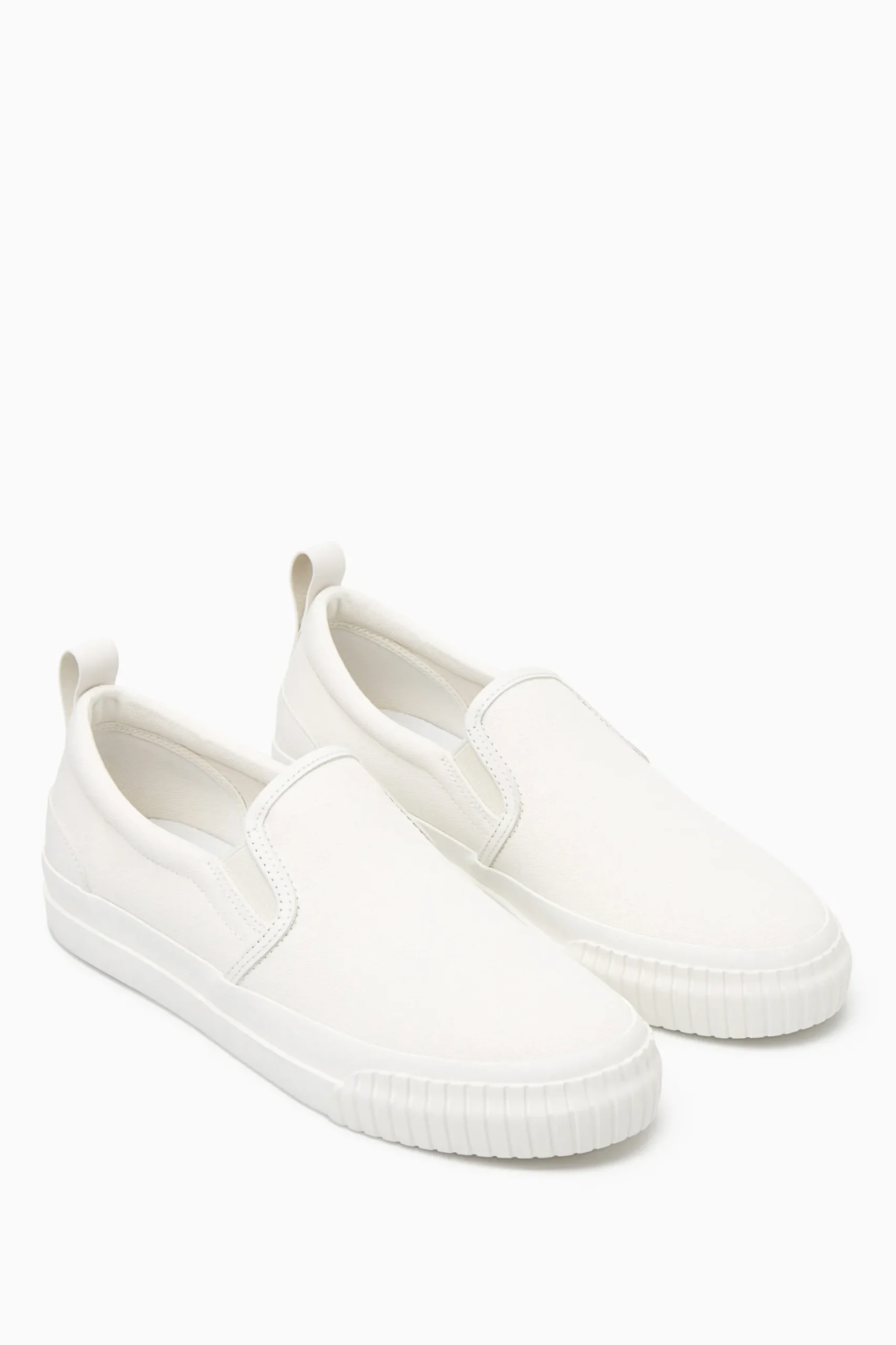 Hot COS CANVAS SLIPON TRAINERS Cream