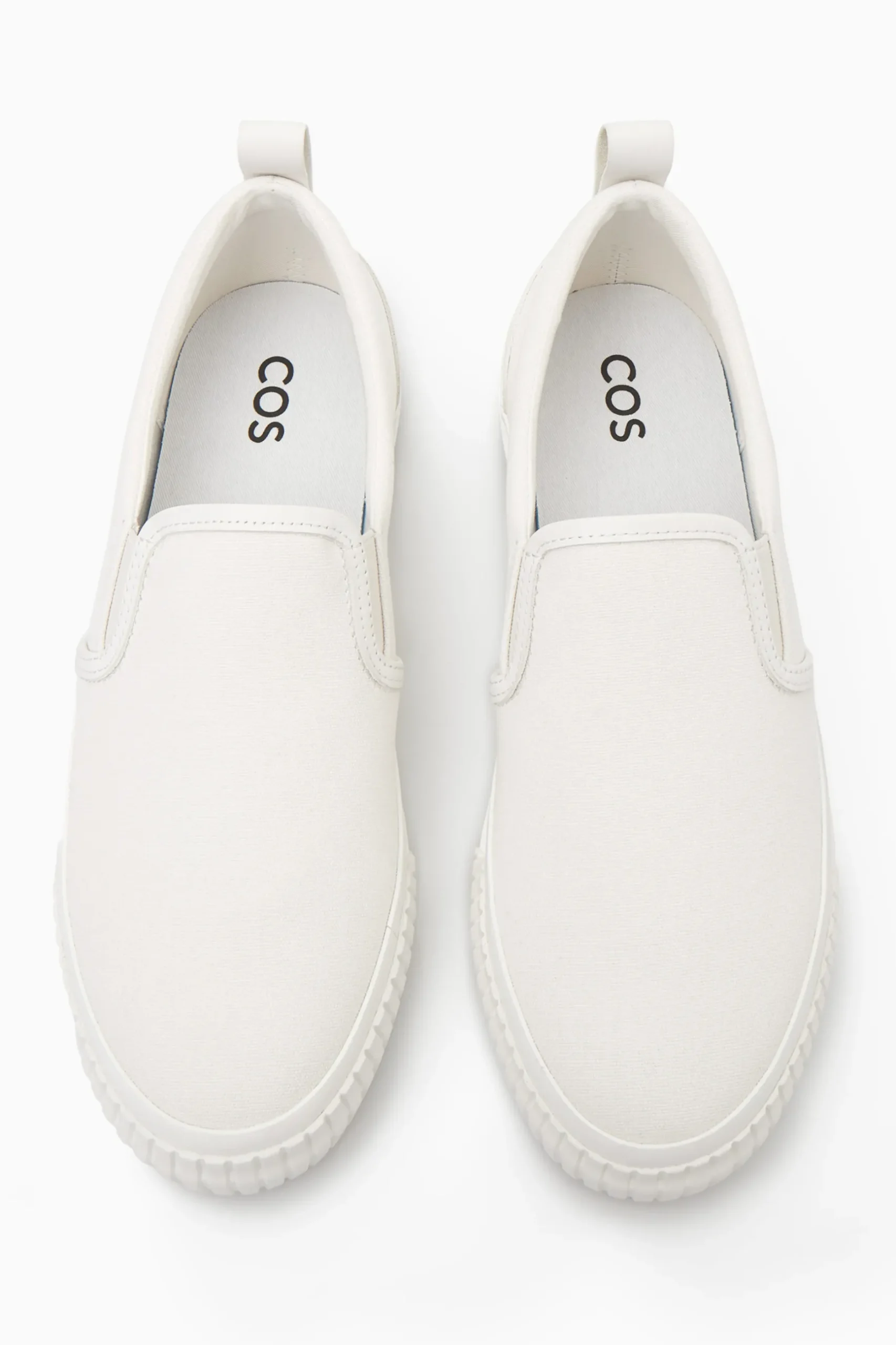 Hot COS CANVAS SLIPON TRAINERS Cream