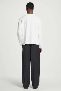Online COS DŻERSEJOWY T-SHIRT Z DŁUGIM RĘKAWEM – RELAXED FIT Biały