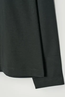 New COS DŻERSEJOWY T-SHIRT Z DŁUGIM RĘKAWEM – RELAXED FIT Ciemnozielony