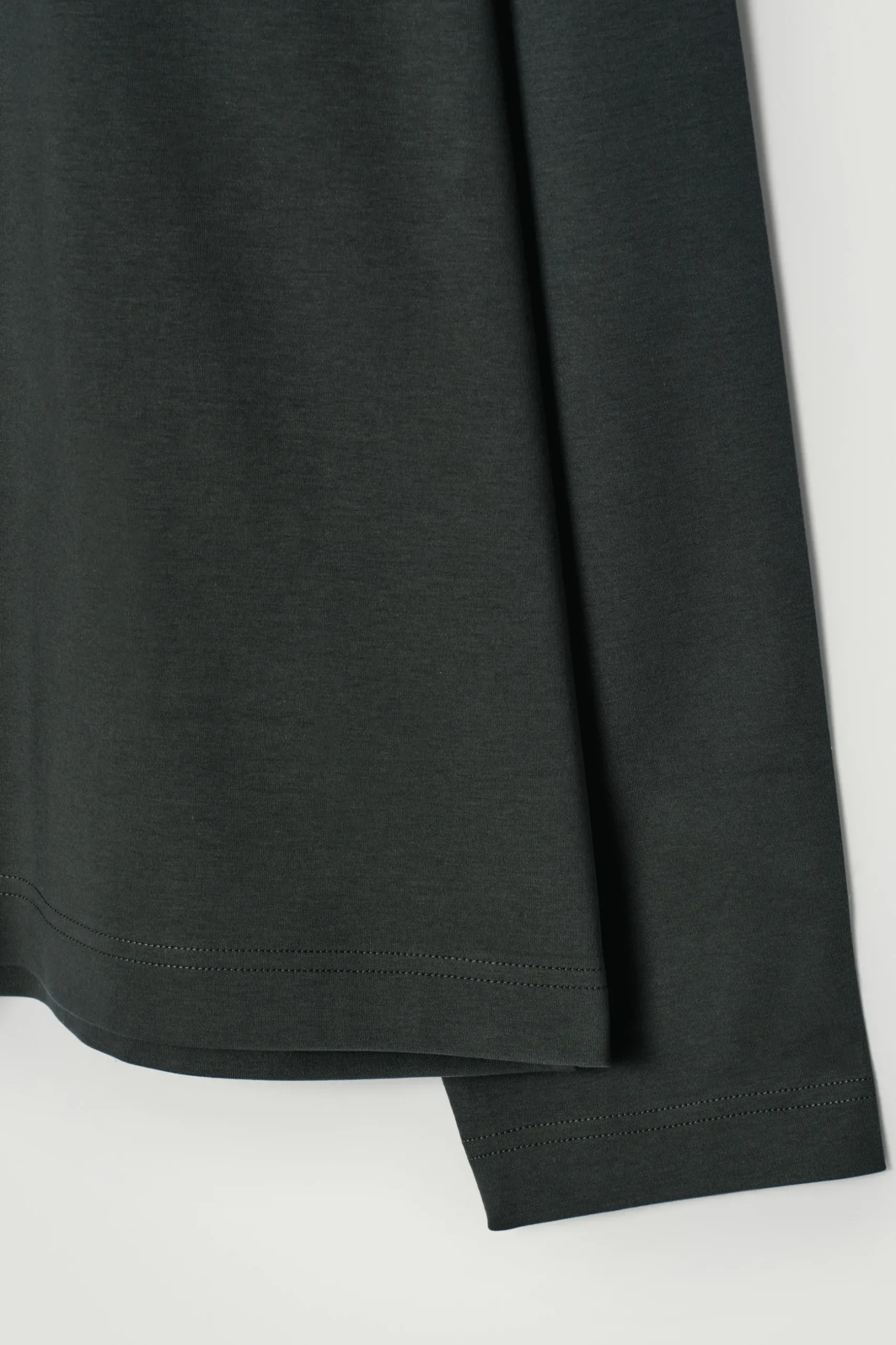 New COS DŻERSEJOWY T-SHIRT Z DŁUGIM RĘKAWEM – RELAXED FIT Ciemnozielony