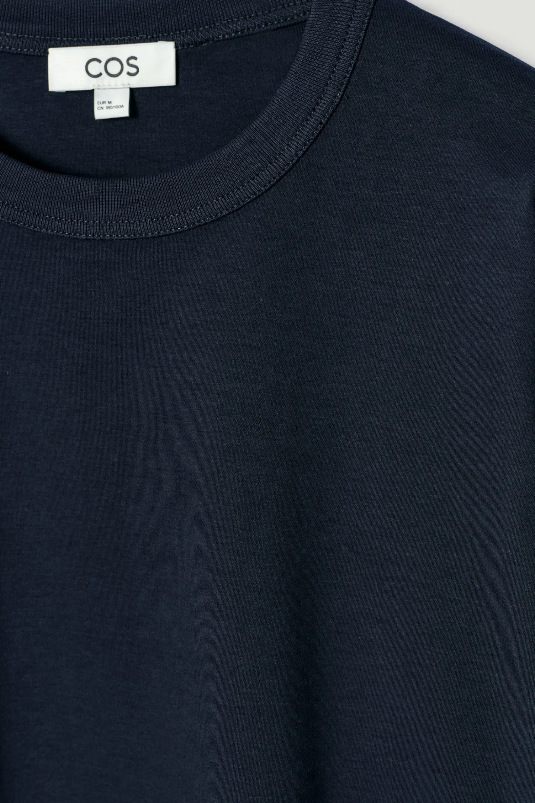 Discount COS DŻERSEJOWY T-SHIRT Z DŁUGIM RĘKAWEM – RELAXED FIT Granatowy