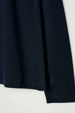 Discount COS DŻERSEJOWY T-SHIRT Z DŁUGIM RĘKAWEM – RELAXED FIT Granatowy
