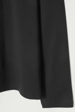 New COS DŻERSEJOWY T-SHIRT Z DŁUGIM RĘKAWEM – RELAXED FIT Czarny