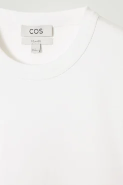 Online COS DŻERSEJOWY T-SHIRT Z DŁUGIM RĘKAWEM – RELAXED FIT Biały