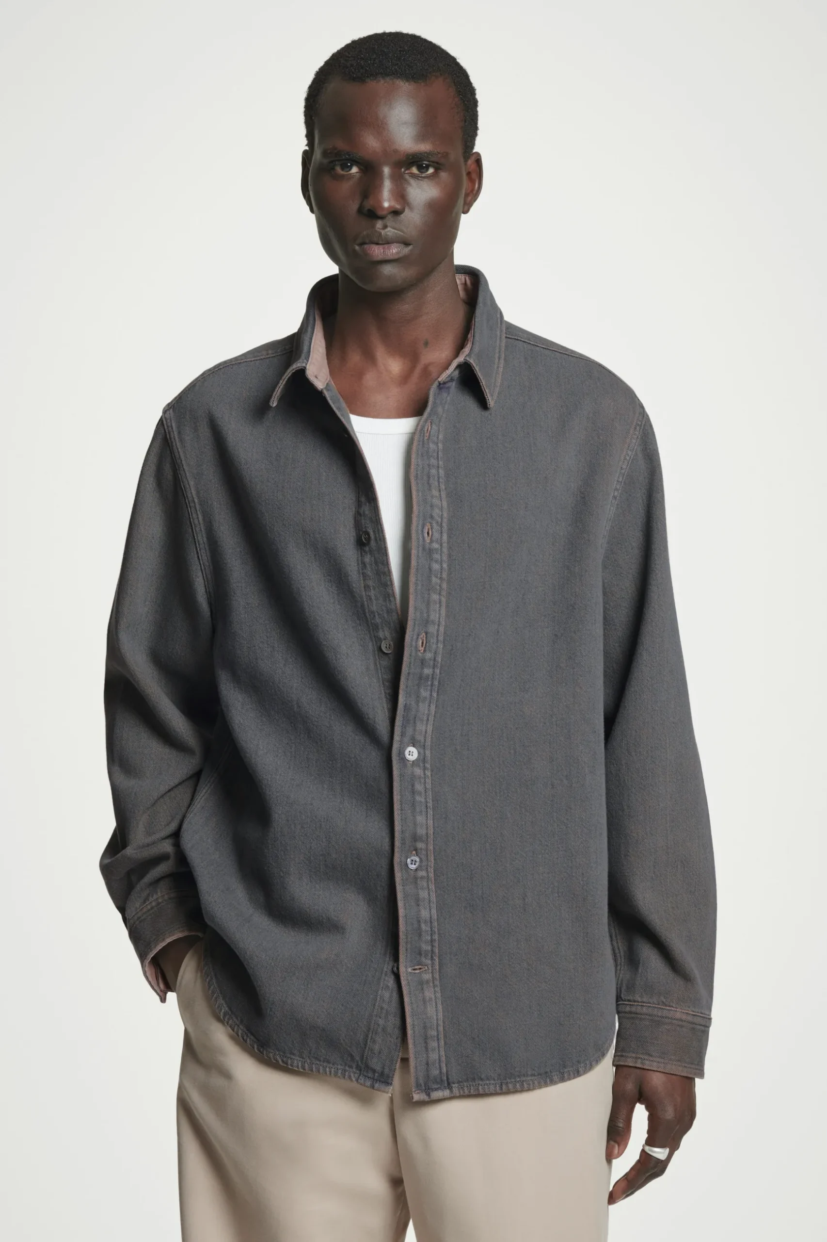 Sale COS DŻINSOWA KOSZULA – RELAXED FIT Spranymorelowy