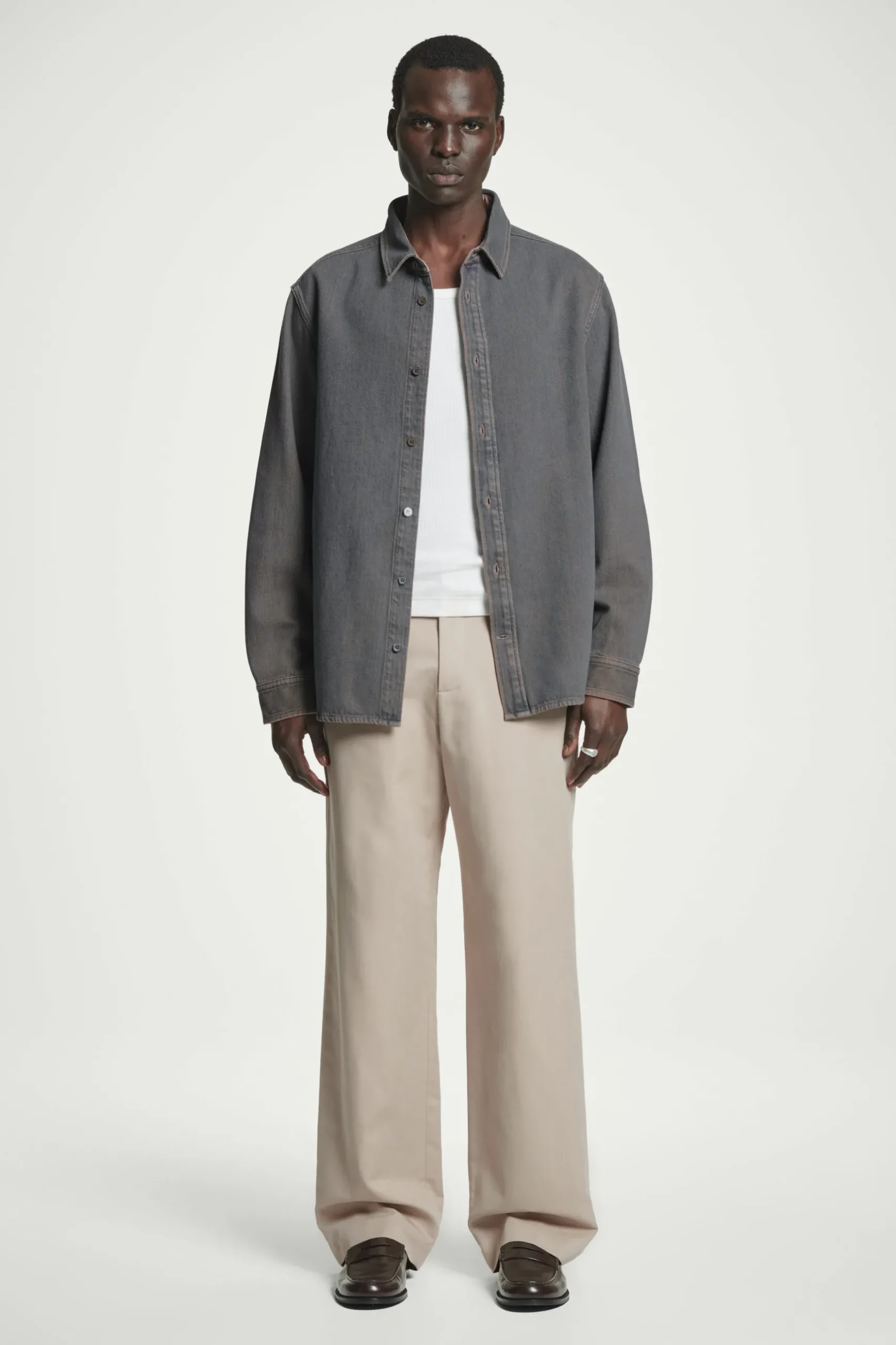 Sale COS DŻINSOWA KOSZULA – RELAXED FIT Spranymorelowy
