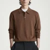 Sale COS DOPASOWANA KOSZULKA POLO Z WEŁNY MERINO Brązowy