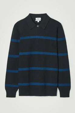 Best COS DZIANINOWA KOSZULKA POLO W PASKI