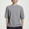 Best COS DZIANINOWY T-SHIRT O LUŹNYM KROJU Szary
