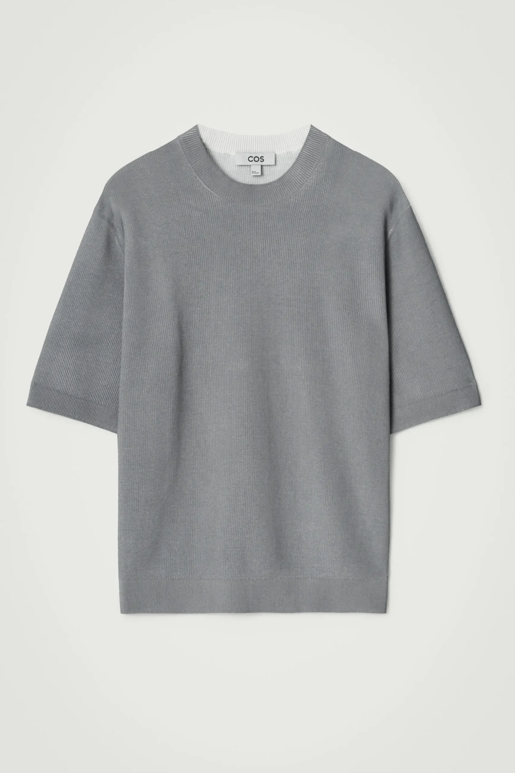 Best COS DZIANINOWY T-SHIRT O LUŹNYM KROJU Szary