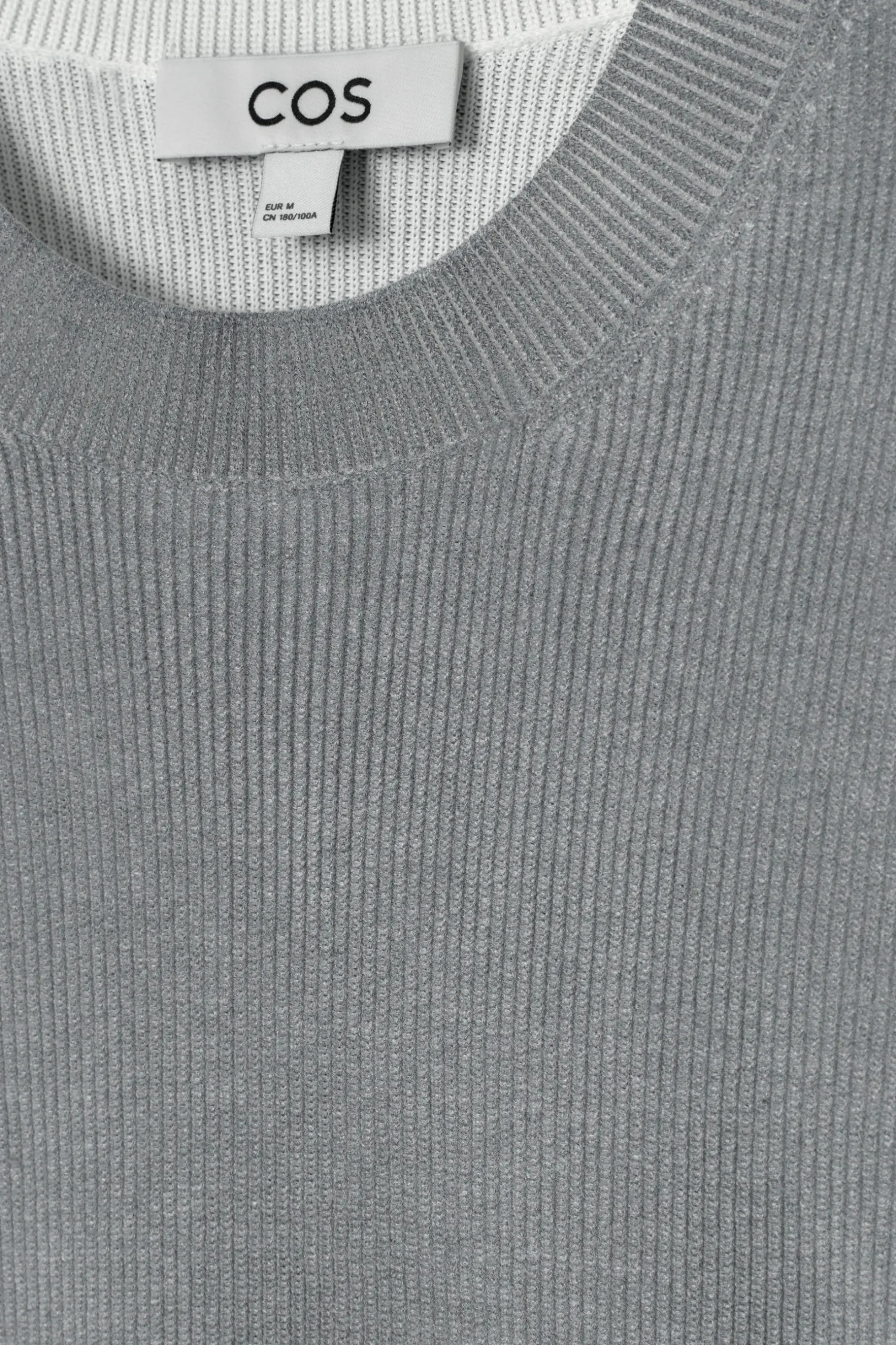 Best COS DZIANINOWY T-SHIRT O LUŹNYM KROJU Szary