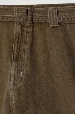Fashion COS JEANSOWE SZORTY Z PASKIEM Tytoniowybrąz