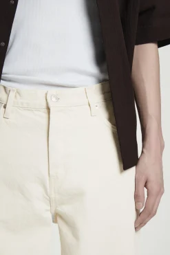 Fashion COS JEANSY „DOME” Z PROSTYMI NOGAWKAMI Złamanybiały