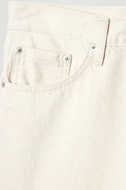 Fashion COS JEANSY „DOME” Z PROSTYMI NOGAWKAMI Złamanybiały