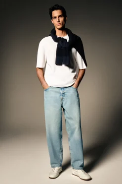 Fashion COS JEANSY „DOME” Z PROSTYMI NOGAWKAMI Jasnoniebieski