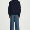 Fashion COS JEANSY „RIDER” Z PROSTYMI NOGAWKAMI Ciemnoniebieski