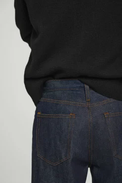 Fashion COS JEANSY „RIDER” Z PROSTYMI NOGAWKAMI I KRAJKĄ Rawindigo