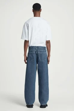 Fashion COS JEANSY „RIDER” Z PROSTYMI NOGAWKAMI Ciemnoniebieski