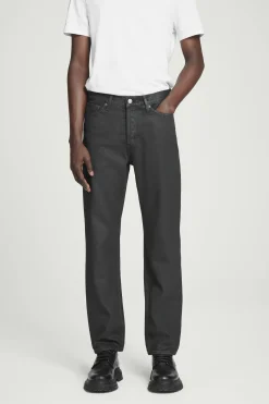 New COS JEANSY „SIGNATURE” Z PROSTYMI NOGAWKAMI Powlekanyczarny