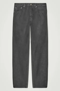 New COS JEANSY „SIGNATURE” Z PROSTYMI NOGAWKAMI Powlekanyczarny