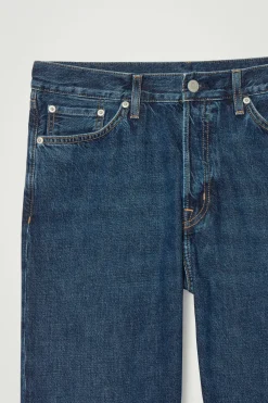 Discount COS JEANSY „SIGNATURE” Z PROSTYMI NOGAWKAMI Ciemnoniebieski
