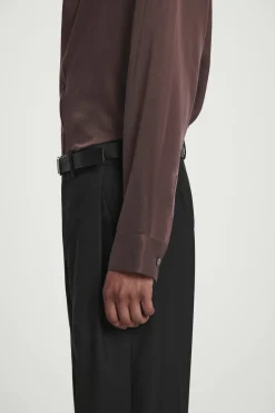 New COS JEDWABNA KOSZULA – RELAXED FIT Brązowy