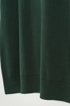 Outlet COS JEDWABNO-BAWEŁNIANA KOSZULKA POLO Ciemnozielony