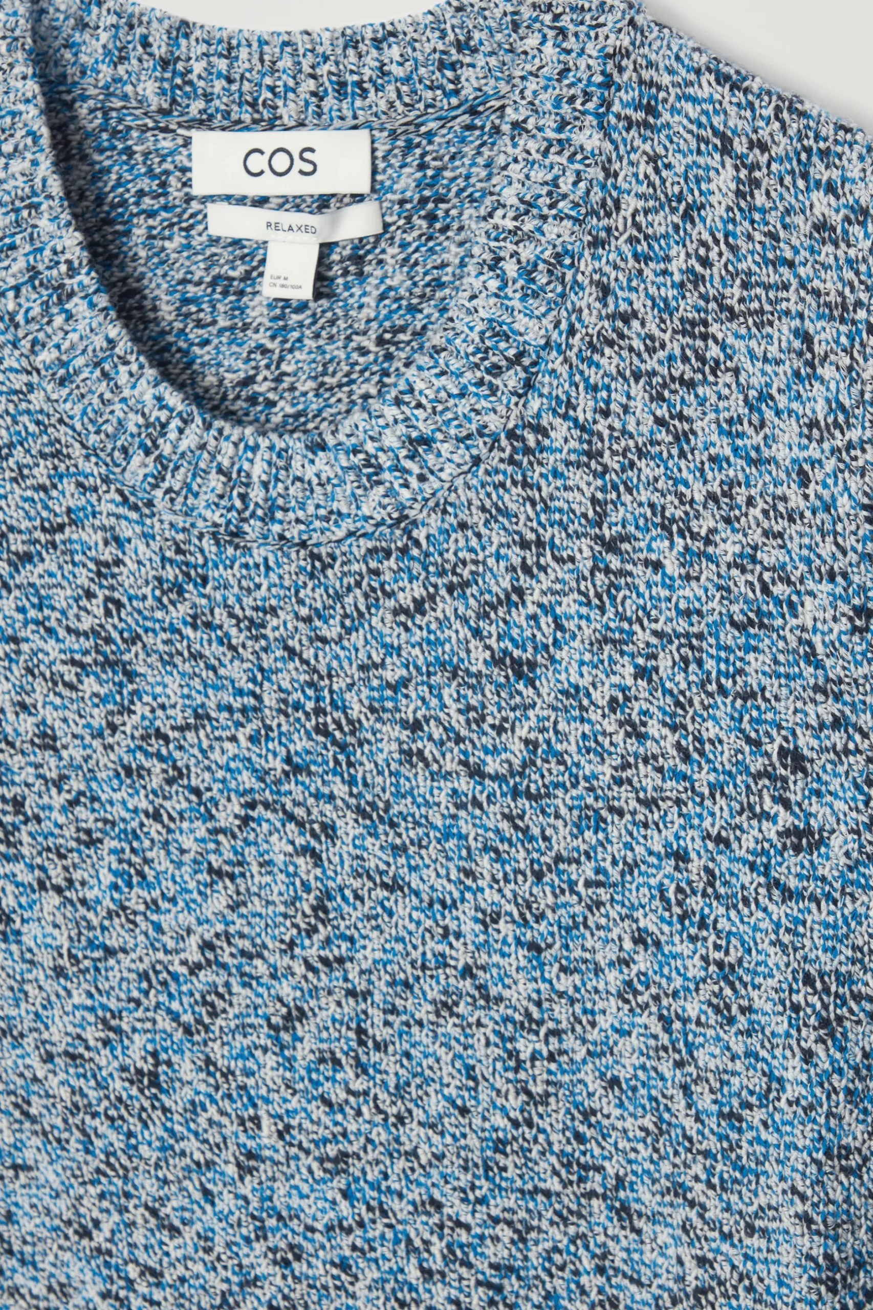 Sale COS KAMIZELKA Z MELANŻOWEJ DZIANINY – RELAXED FIT Niebieskimelanż