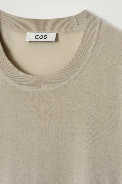 New COS KASZMIROWY SWETER Z OKRĄGŁYM DEKOLTEM Szarobrązowy