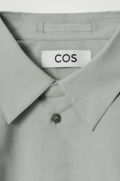 Fashion COS KLASYCZNA KOSZULA BAWEŁNIANA Jasnoszary