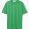 Outlet COS KLASYCZNY T-SHIRT ZE SZCZOTKOWANEJ BAWEŁNY Jaskrawozielony