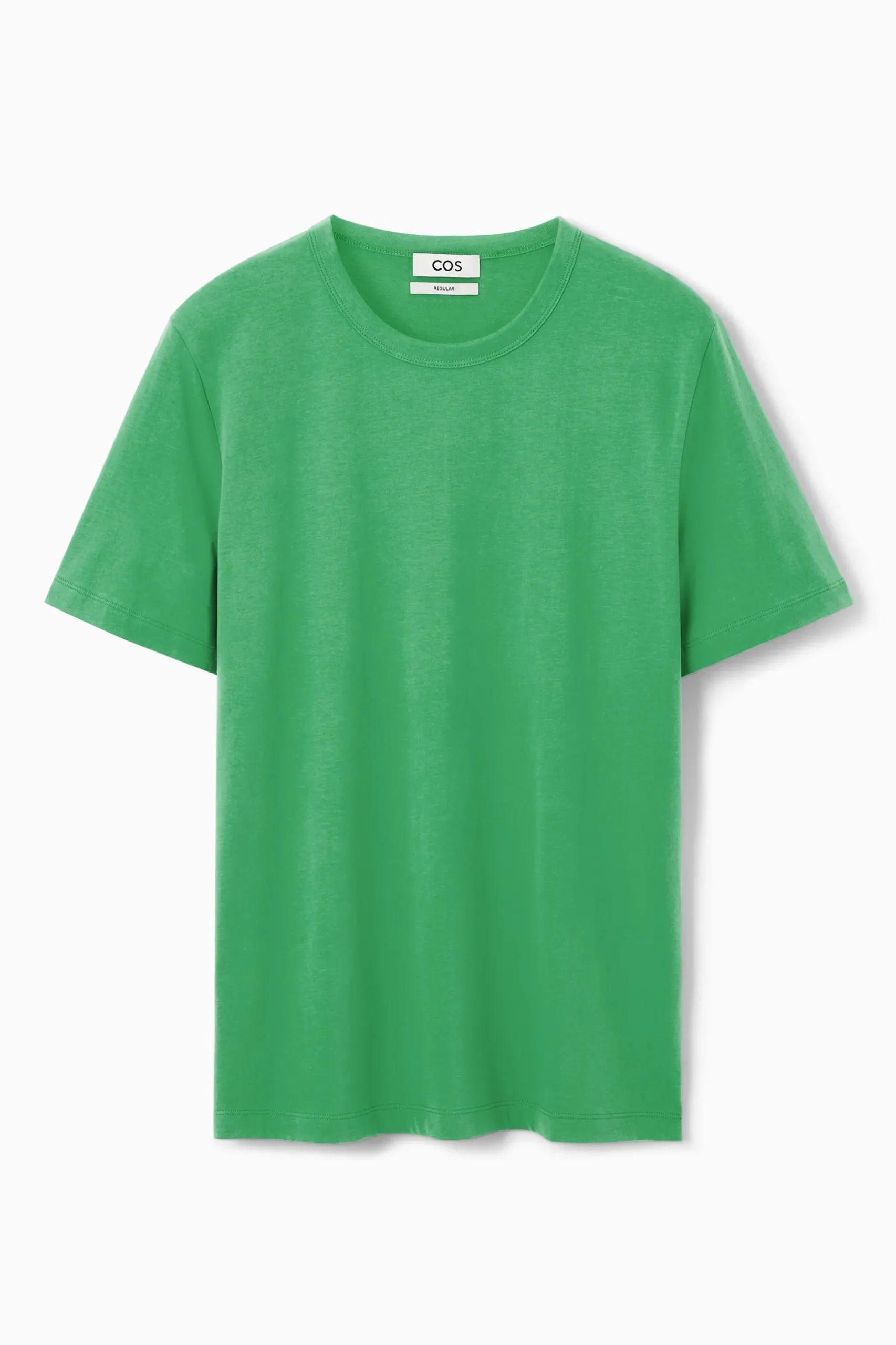 Outlet COS KLASYCZNY T-SHIRT ZE SZCZOTKOWANEJ BAWEŁNY Jaskrawozielony