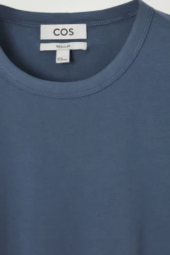 Best COS KLASYCZNY T-SHIRT ZE SZCZOTKOWANEJ BAWEŁNY Indygo