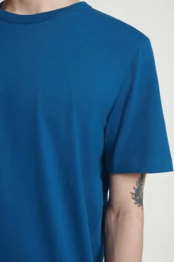 Discount COS KLASYCZNY T-SHIRT ZE SZCZOTKOWANEJ BAWEŁNY Niebieski