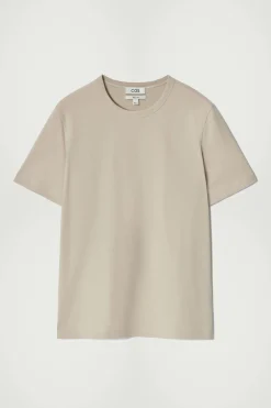 Clearance COS KLASYCZNY T-SHIRT ZE SZCZOTKOWANEJ BAWEŁNY Beżowy