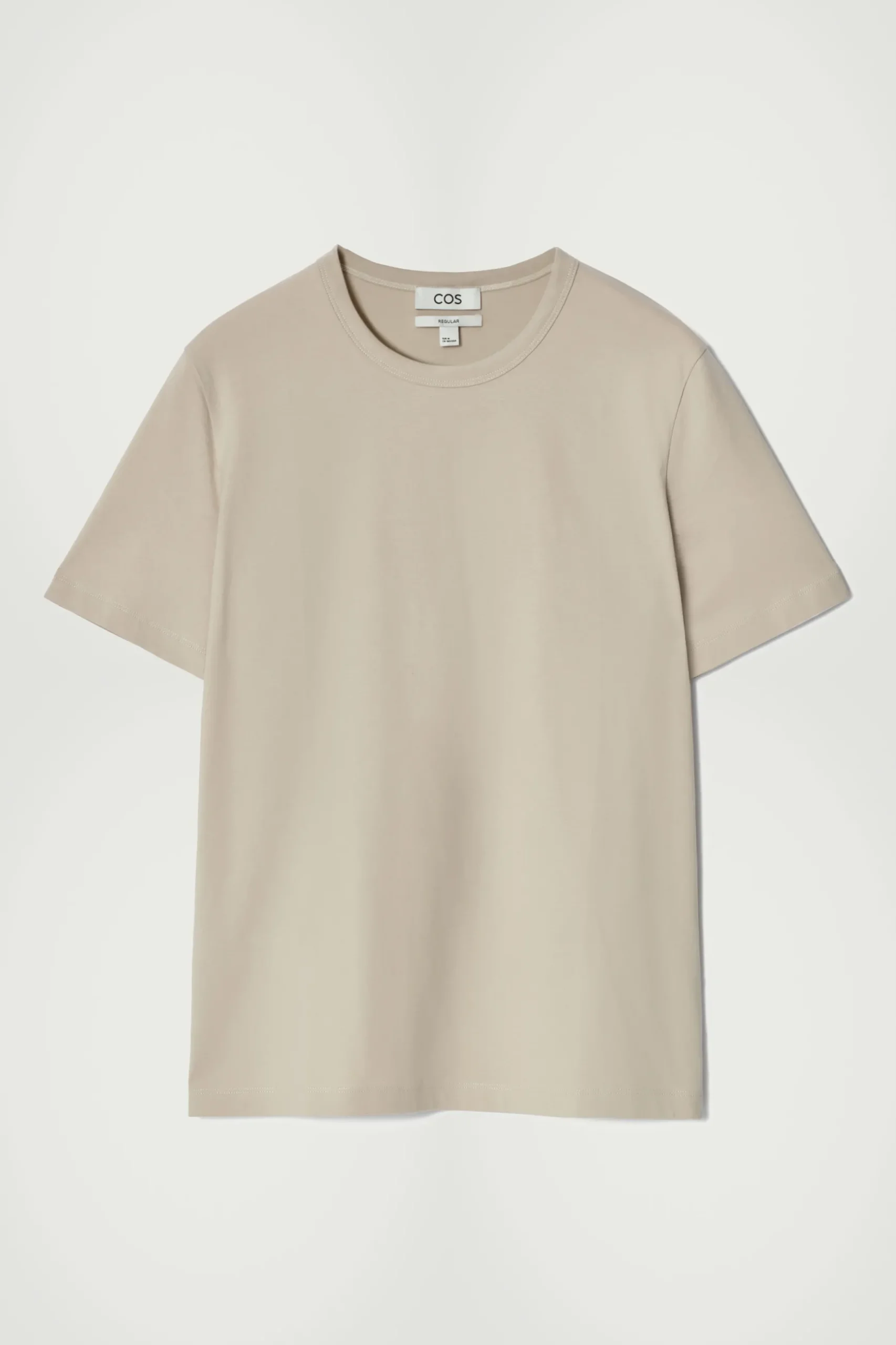Clearance COS KLASYCZNY T-SHIRT ZE SZCZOTKOWANEJ BAWEŁNY Beżowy