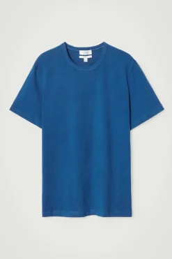 Discount COS KLASYCZNY T-SHIRT ZE SZCZOTKOWANEJ BAWEŁNY Niebieski