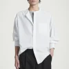 Fashion COS KOKONOWA BAWEŁNIANA KOSZULA – OVERSIZED FIT Biały