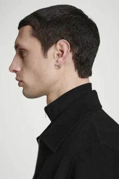 Fashion COS KOLCZYKI KÓŁKA TYPU HUGGIE ZE SREBRA PRÓBY 925 Srebrzysty