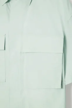 Sale COS KOSZULA UTILITY Z KRÓTKIM RĘKAWEM OVERSIZE Miętowozielony