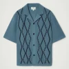 Sale COS KOSZULA W ABSTRAKCYJNY WZÓR W ROMBY – RELAXED FIT Turkusowy