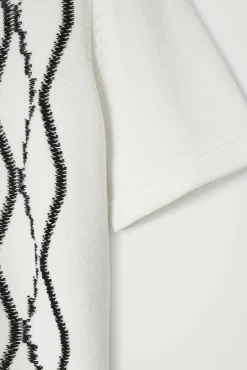 Online COS KOSZULA W ABSTRAKCYJNY WZÓR W ROMBY – RELAXED FIT Biały