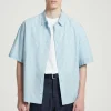New COS KOSZULA W PASKI Z KRÓTKIM RĘKAWEM – RELAXED FIT
