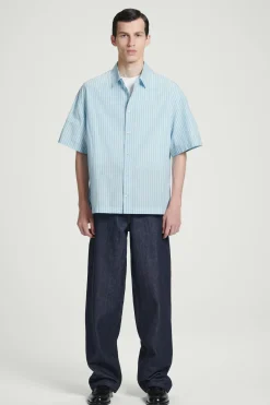 New COS KOSZULA W PASKI Z KRÓTKIM RĘKAWEM – RELAXED FIT