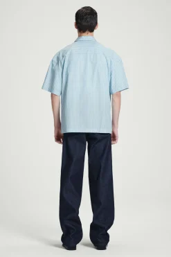New COS KOSZULA W PASKI Z KRÓTKIM RĘKAWEM – RELAXED FIT
