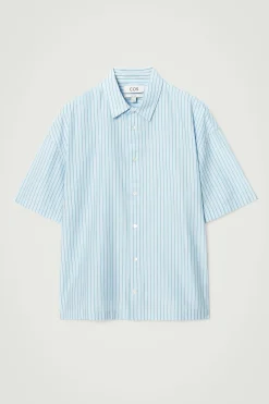 New COS KOSZULA W PASKI Z KRÓTKIM RĘKAWEM – RELAXED FIT