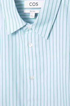 New COS KOSZULA W PASKI Z KRÓTKIM RĘKAWEM – RELAXED FIT