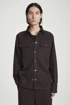 New COS KOSZULA WIERZCHNIA W STYLU UTILITY Z DIAGONALU Brązowy