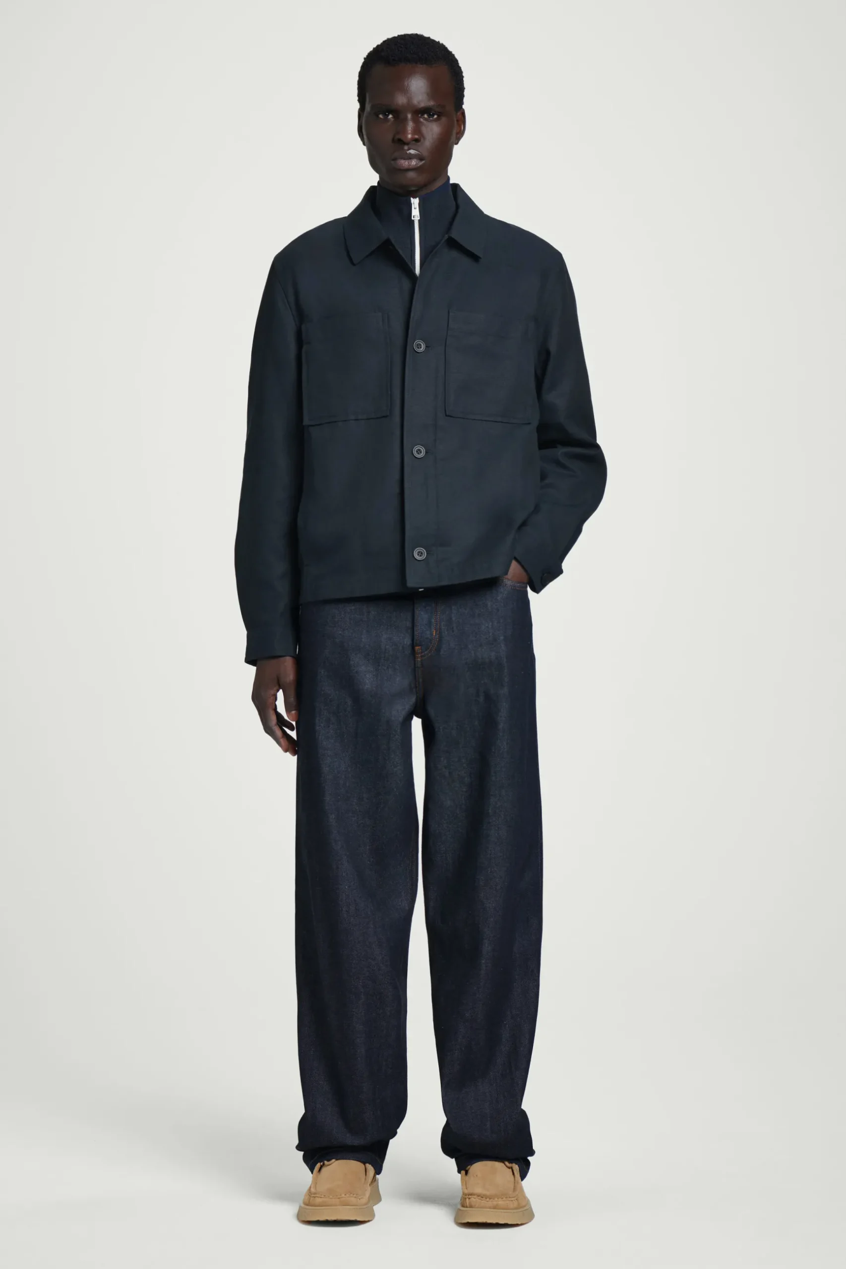 Fashion COS KOSZULA WIERZCHNIA W STYLU UTILITY – RELAXED FIT Granatowy